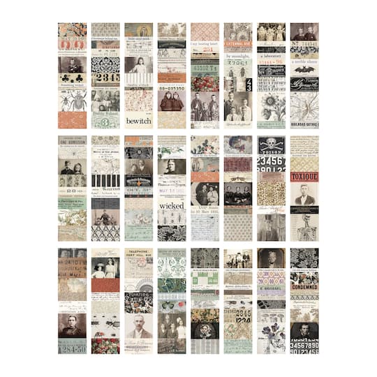 Tim Holtz® Idea-Ology 2.25" x 9" Halloween Collage Paper Strips, 24ct.